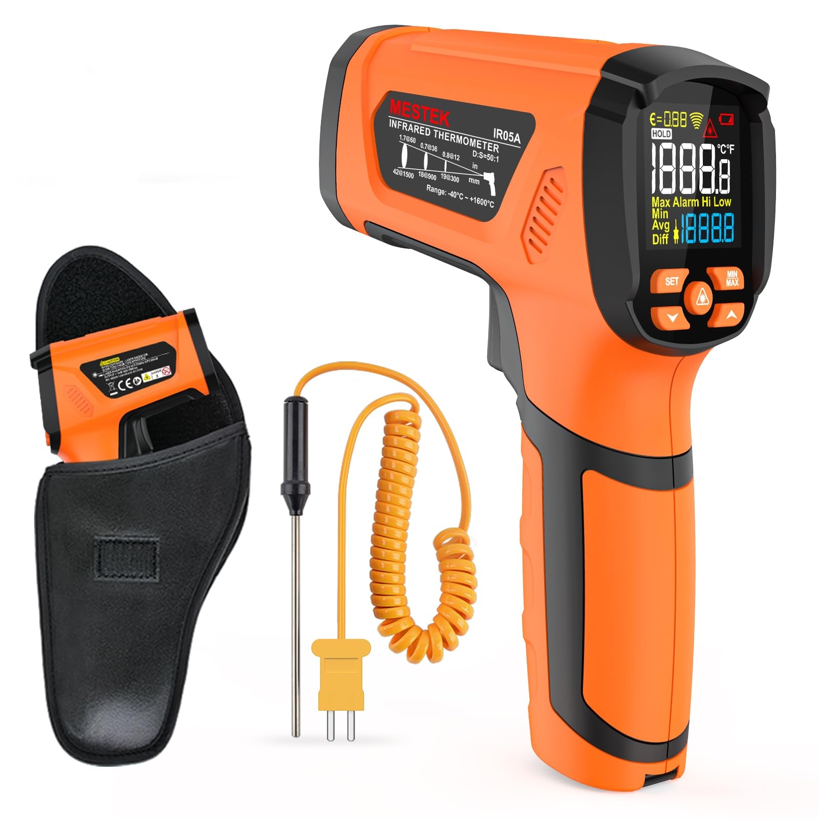Industrial Laser Temperature - Termometro industriale LCD Termometro a infrarossi
