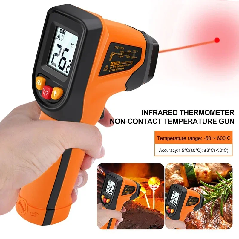 Industrial Laser Thermometer Gun - Termometro digitale a infrarossi T400 T600