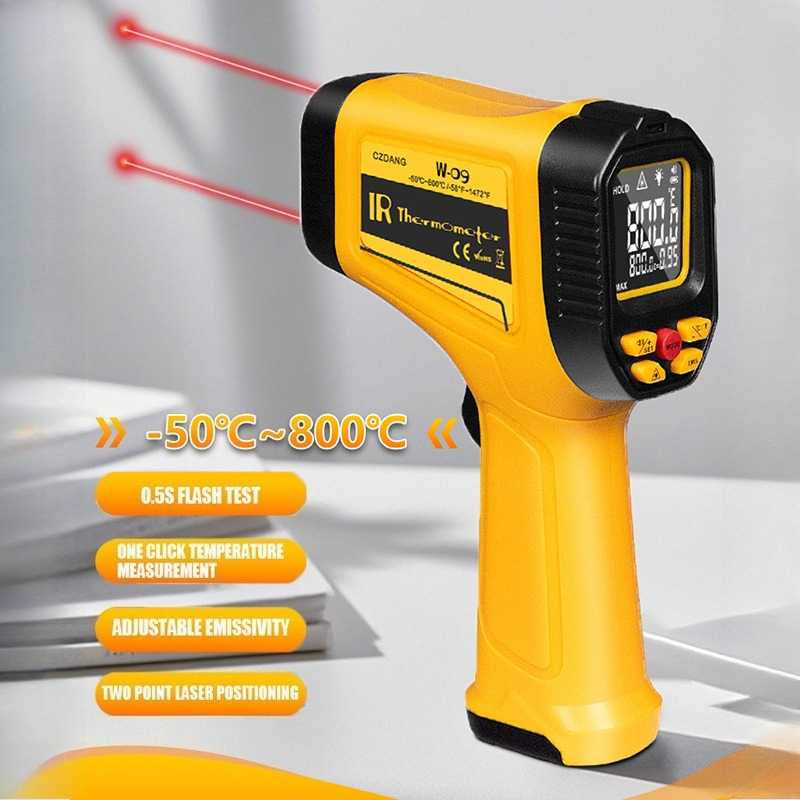 Industrial Laser Thermometer Gun - Moderna pistola multifunzionale per la temperatura