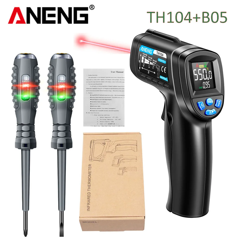 Industrial Laser Thermometer Gun - Termometro a Infrarossi Industriale con Laser