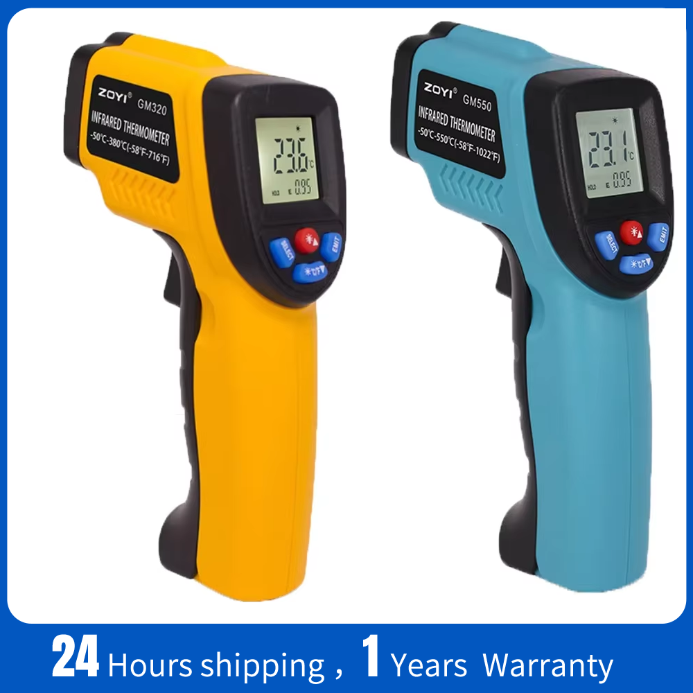 Industrial Laser Thermometer Gun - Termometro a Infrarossi Portatile per Cucina,