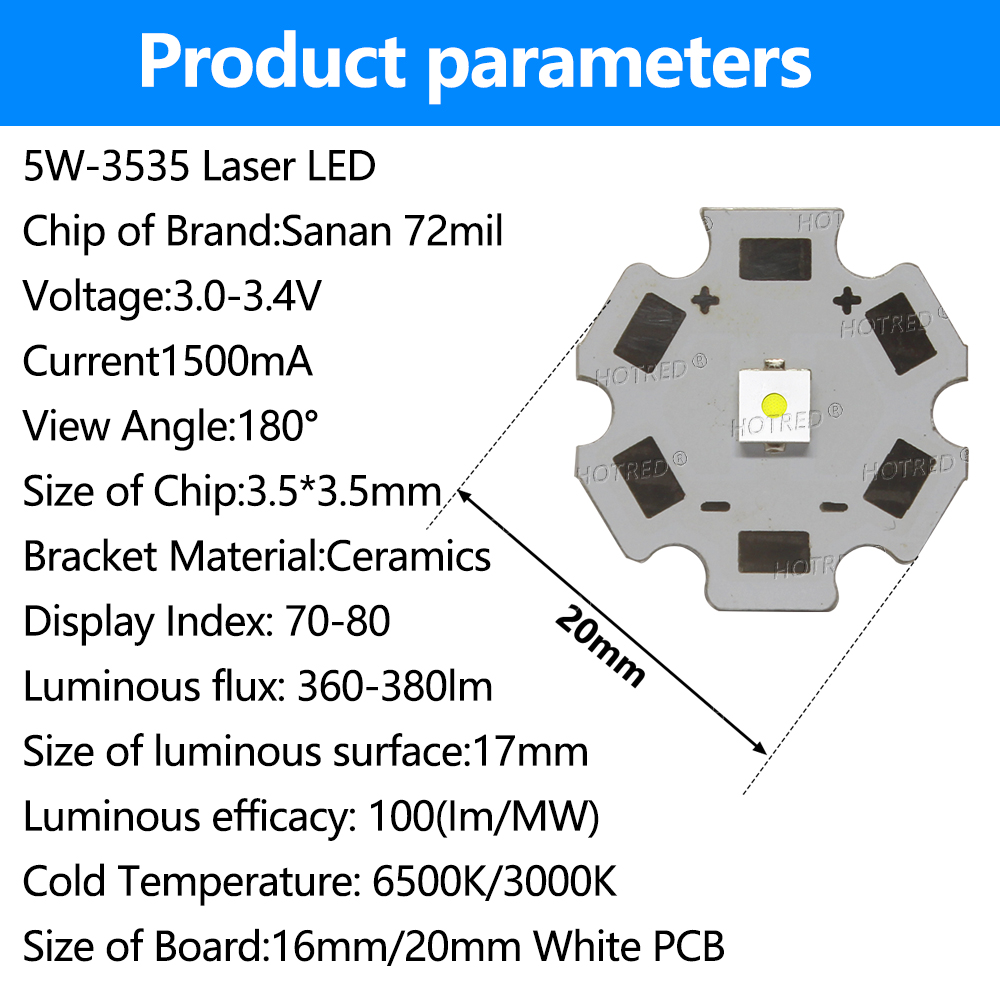 LED 5W 3535 Piatto Bianco Perl - Industrial Laser Diode recensione e prezzo