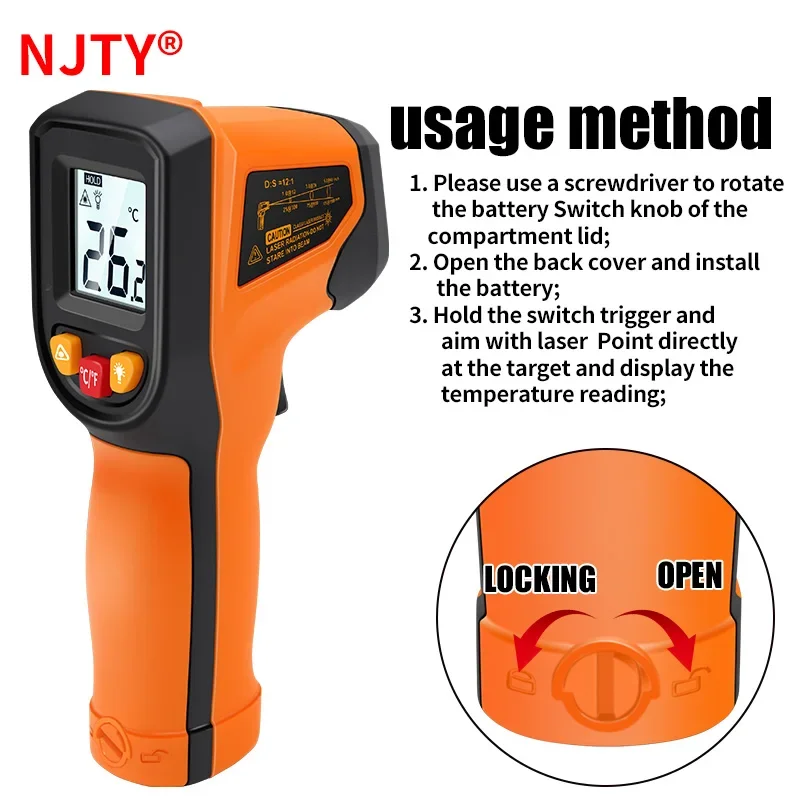 Termometro digitale a infraros - Industrial Laser Thermometer Gun recensione e prezzo