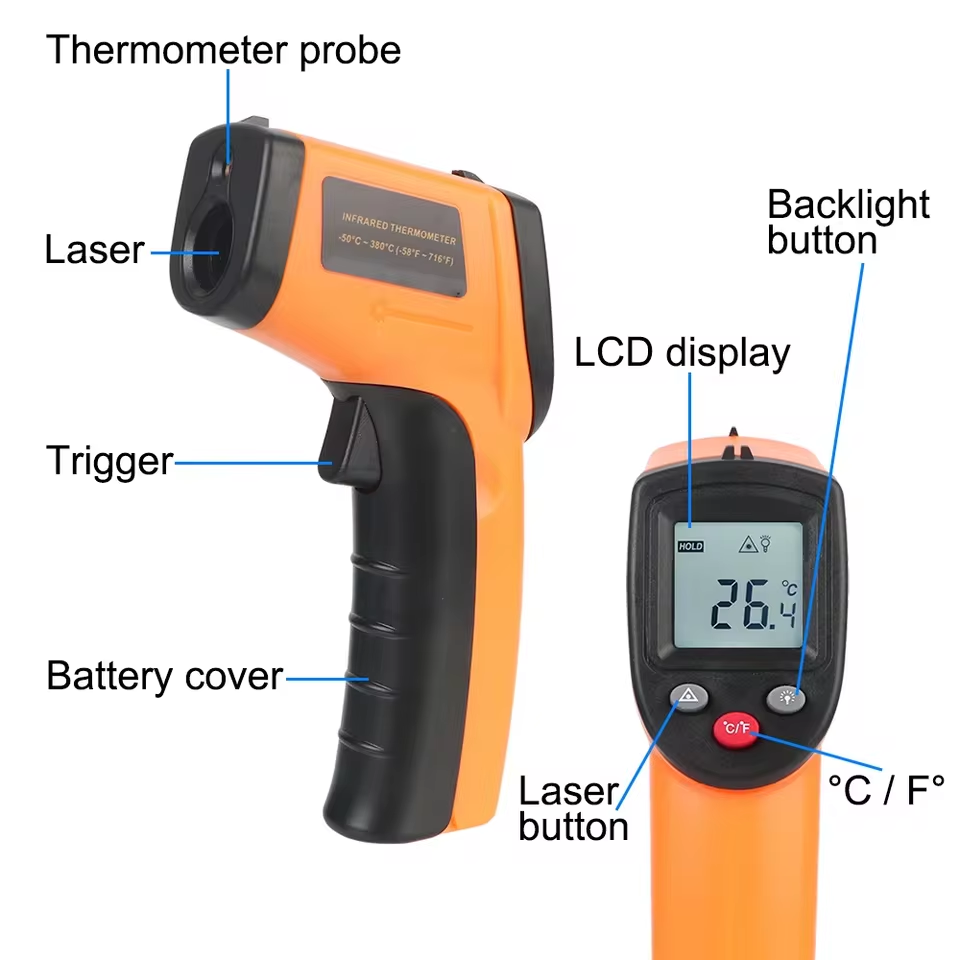 Nuovo Termometro Digitale a In - Industrial Laser Thermometer Gun recensione e prezzo