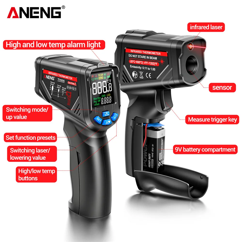 Termocamera digitale a infraro - Industrial Laser Thermometer Gun recensione e prezzo