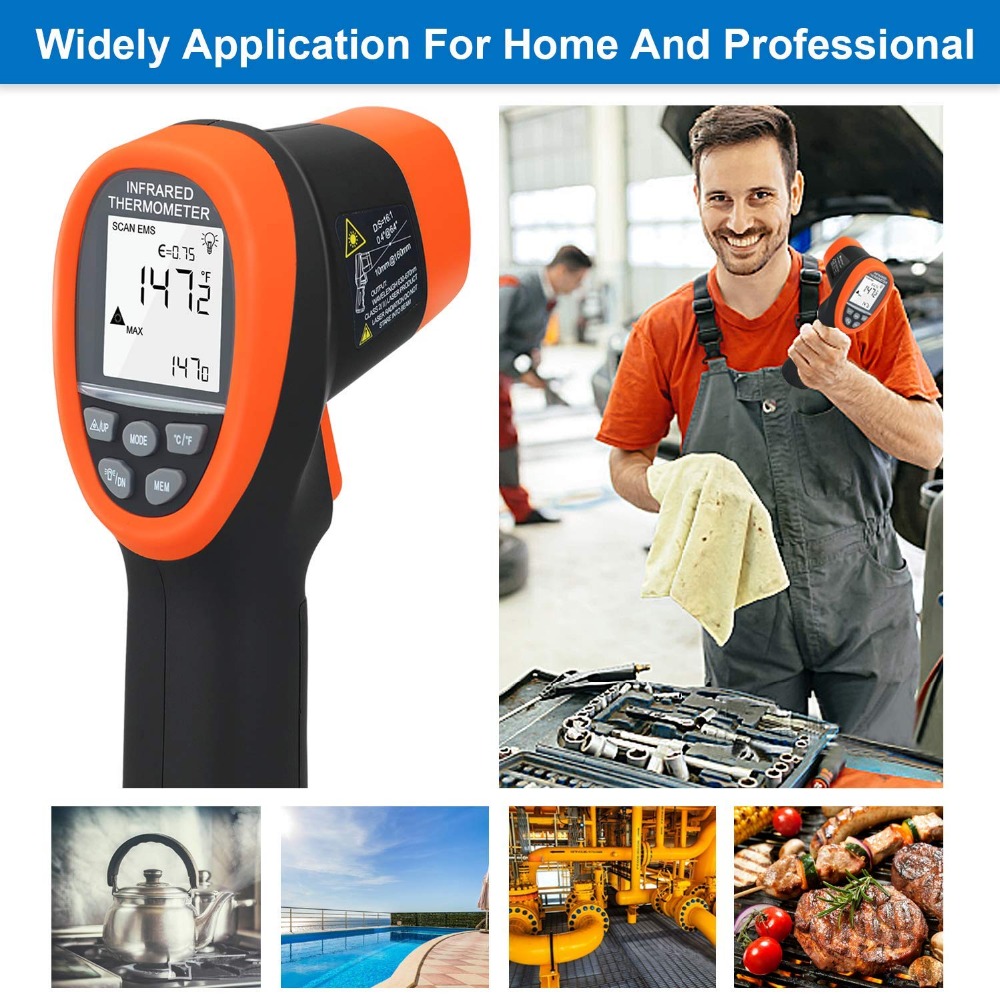 Termometro IR senza contatto c - Industrial Laser Thermometer Gun recensione e prezzo