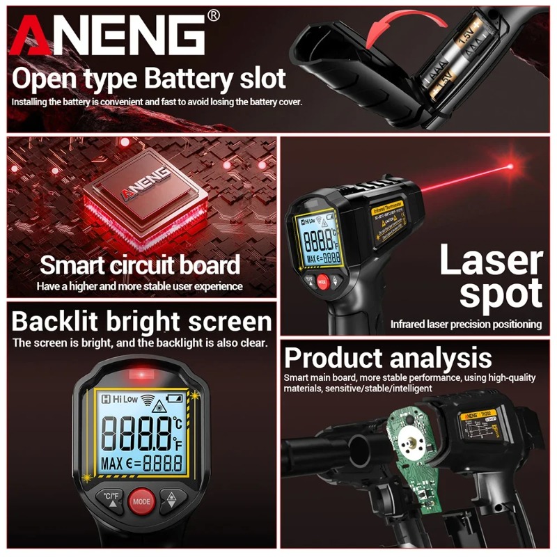 Termometro a Infrarossi Senza  - Industrial Laser Thermometer Gun recensione e prezzo